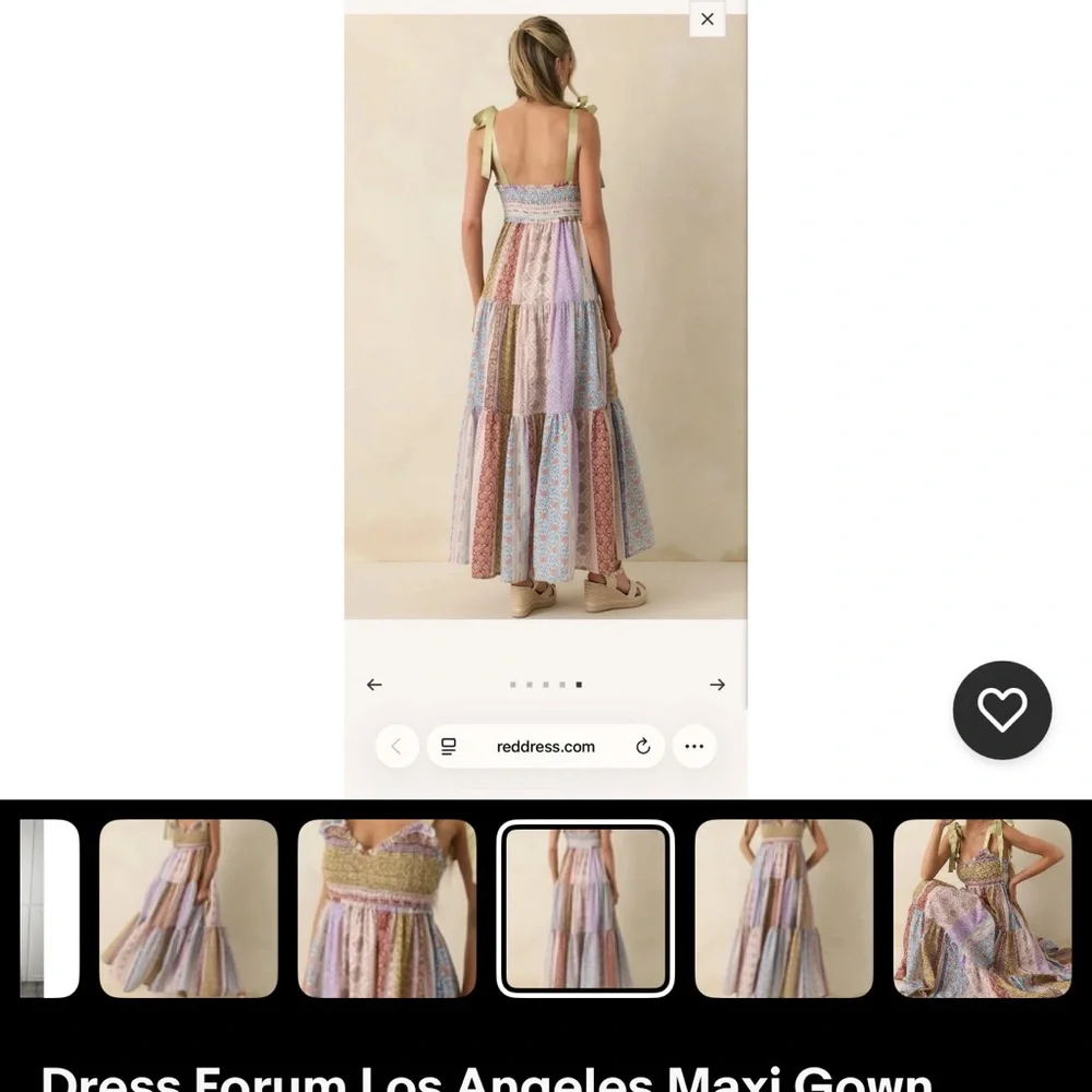 Dress Forum Los Angeles Maxi Gown Floral Patchwork Boho Hippie Cottagecore Fairy - Picture 15 of 16